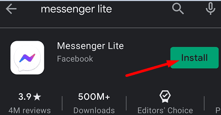 install-facebook-messenger-lite
