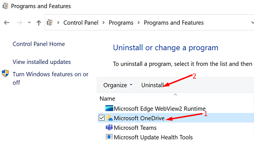 reinstall onedrive windows 10 start over