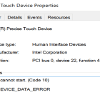 Fix Intel Precise Touch Device STATUS_DEVICE_DATA_ERROR