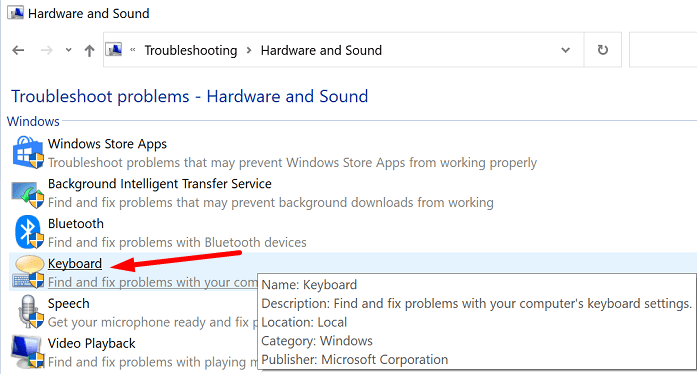keyboard-troubleshooter-windows