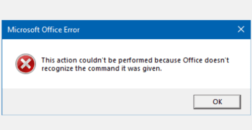 Fix: Office Doesn't Recognize the Command It Was Given - Technipages