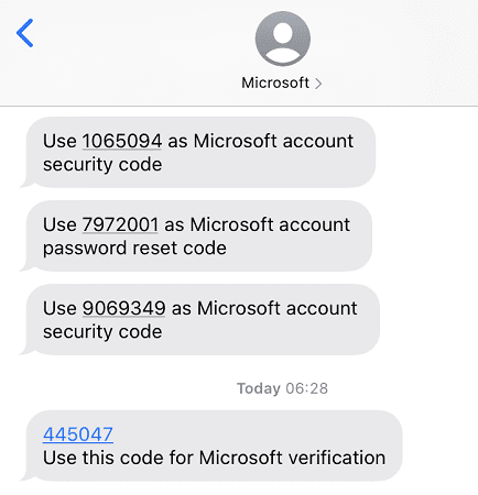 Microsoft account - single use code : r/Scams