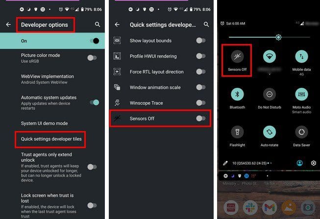 disable camera mic Android