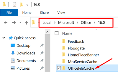 OfficeFileCache-folder