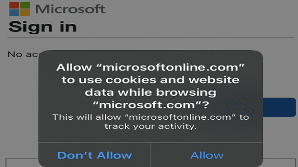 Should I Allow MicrosoftOnline to Use Cookies on Safari?
