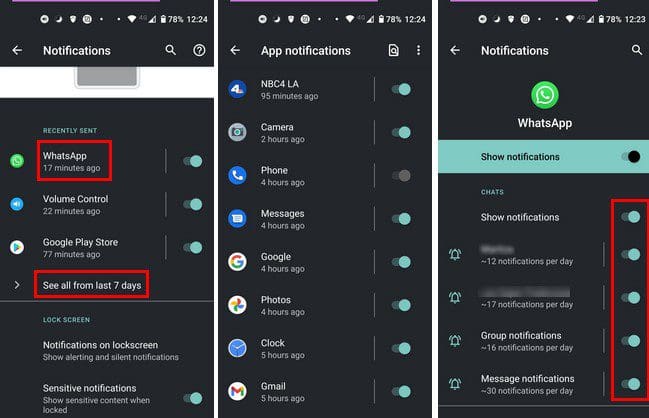 Disable app notifications Android