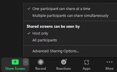 Share Screen on Focus Mode Zoom