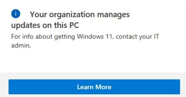 your-organization-manages-updates-on-this-pc
