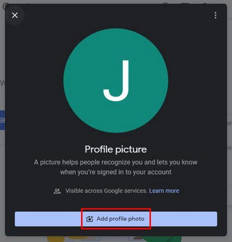 how to add profile photo in google meet