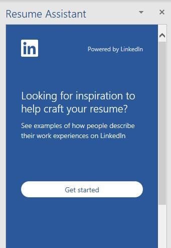 Get Started Resume LinkedIn Assistant