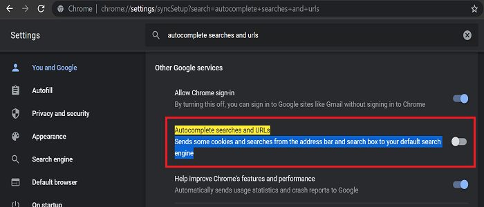chrome-send-cookies-and-searches-to-default-search-engine