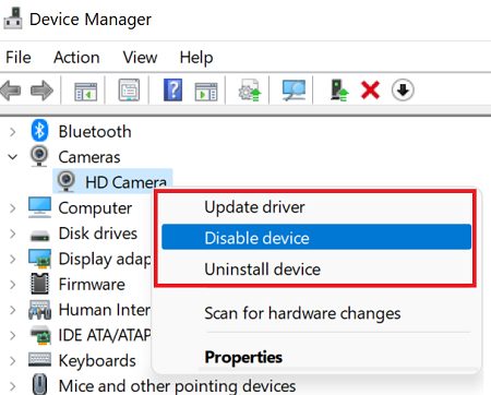 device-manager-camera-driver