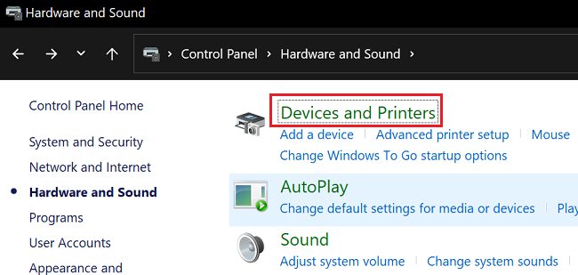 devices-and-printers-control-panel