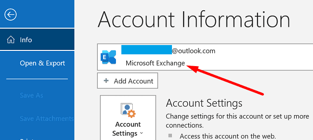 Outlook-Account-Information