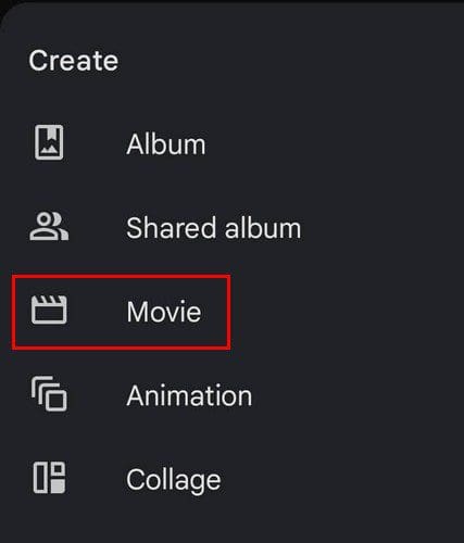 Create Movie Google Photos