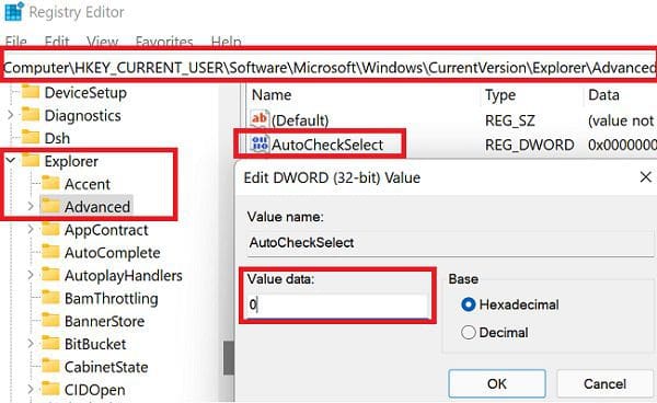 AutoCheckSelect-Registry-Editor