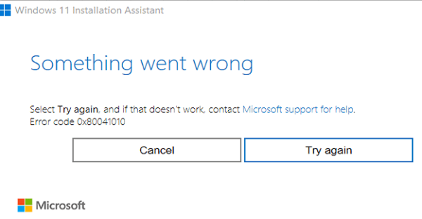 How to Fix Windows Installation Error Code 0x80041010