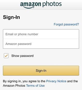 Amazon-Photos-login
