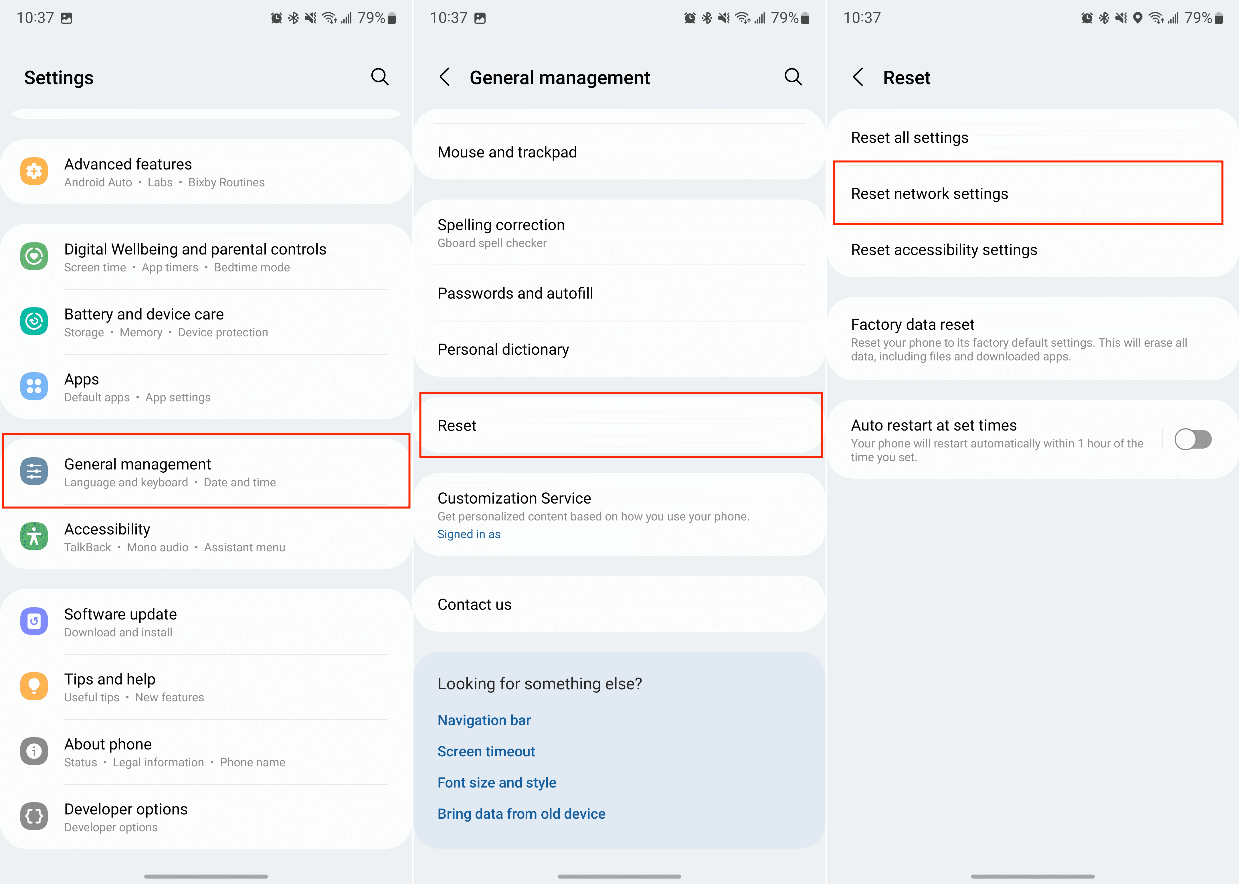 Reset Network Settings on Galaxy S22