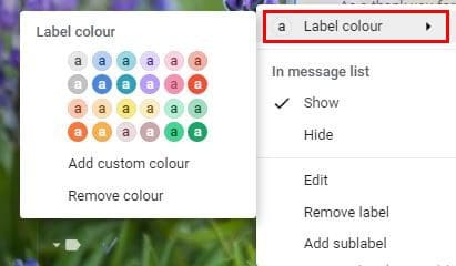 Add color to Gmail label