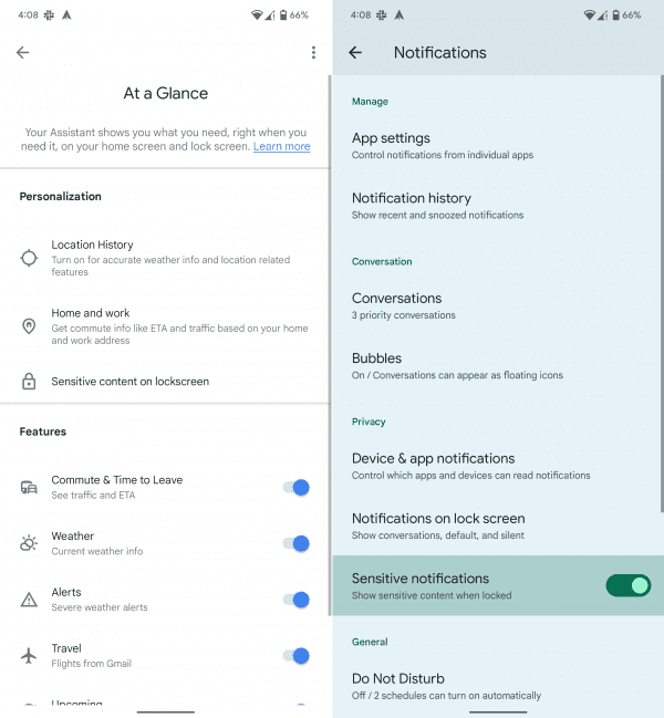 How to Use Android 12 at a Glance Widget - Technipages