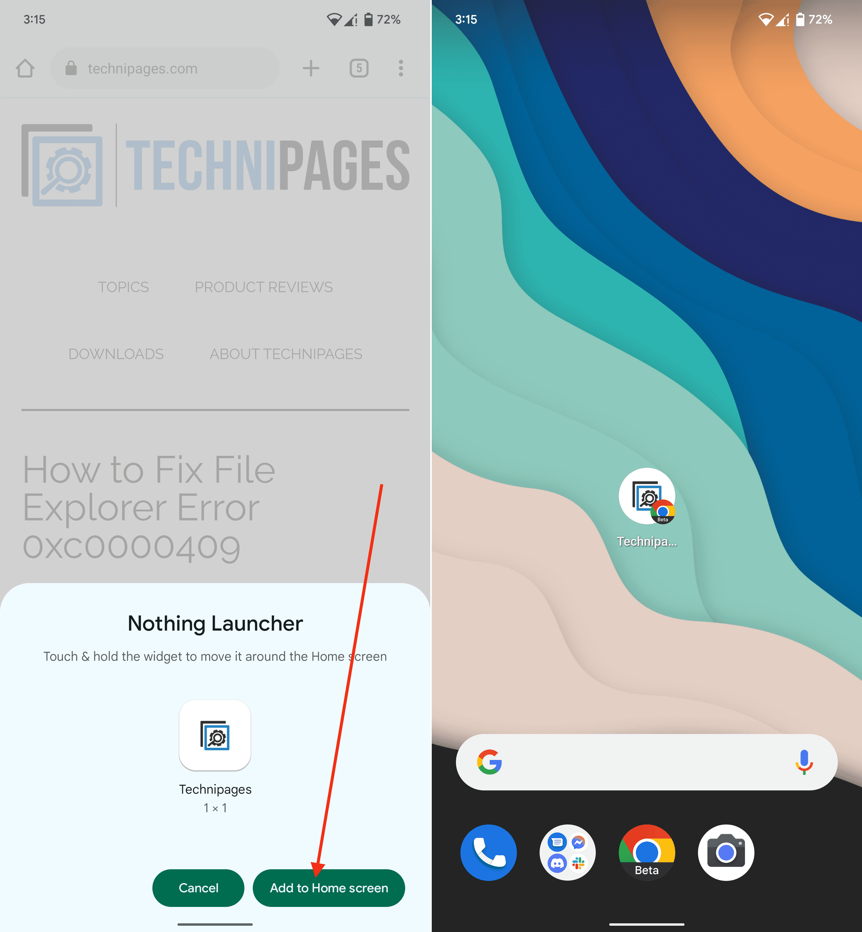 How to add a website to your home screen on Android Steps - 2
