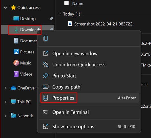 Properties File Explorer Windows 11
