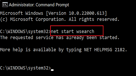 start-Windows-Search-service