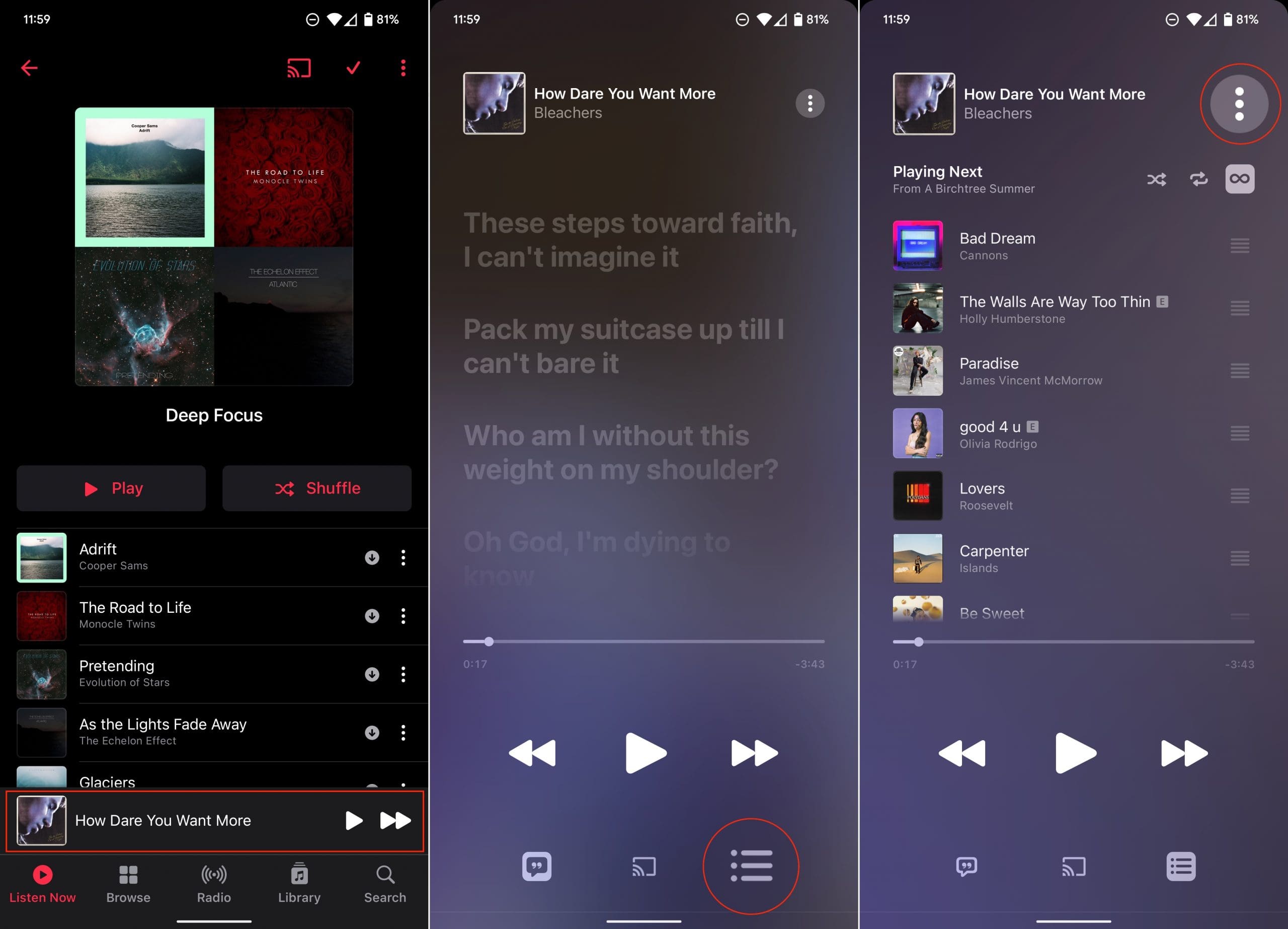 How to set a sleep timer in Apple Music on Android - 1