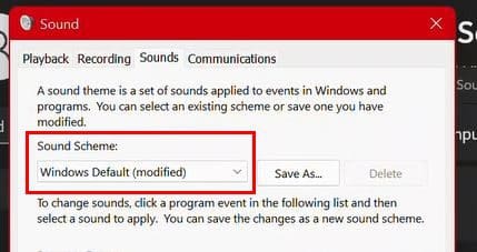 Disabling Sound Scheme Windows 11