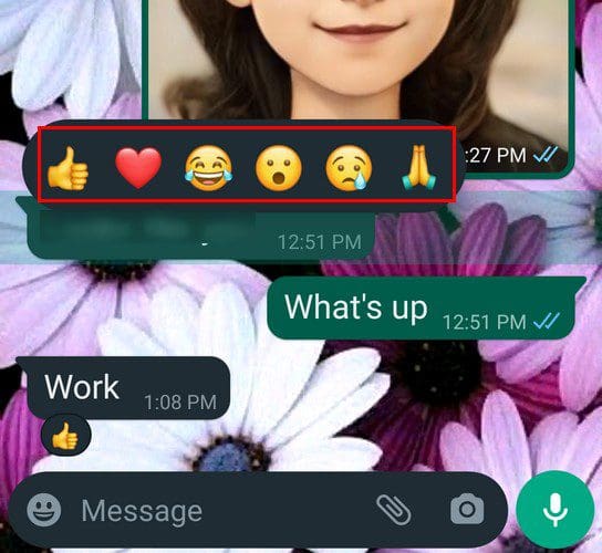 Emojis WhatsApp Reaction