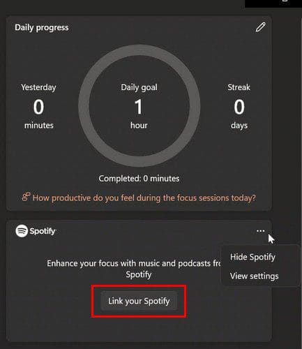 Spotify Focus Windows 11