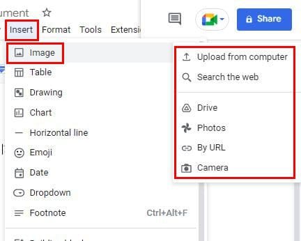 Images Google Docs