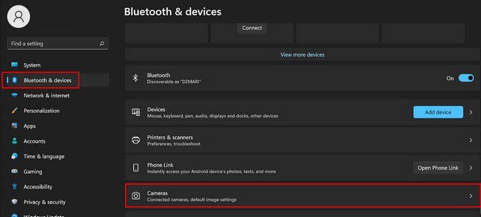 Bluetooth and devices W11