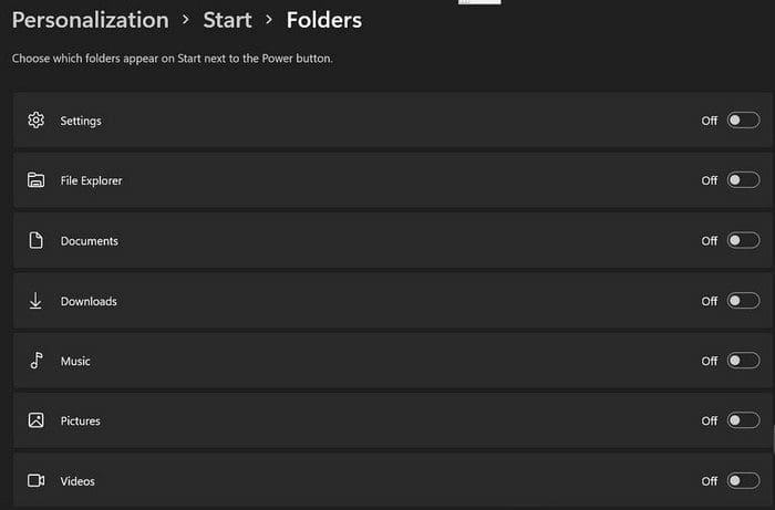 Folder options W11