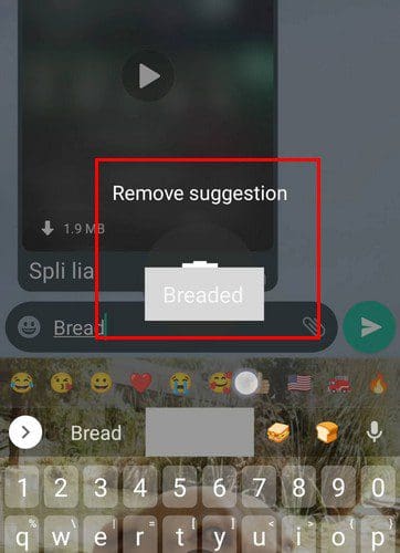 Erase Suggestion Samsung