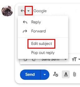 Gmail Edit Subject