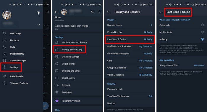 How to Hide Last Seen on Telegram