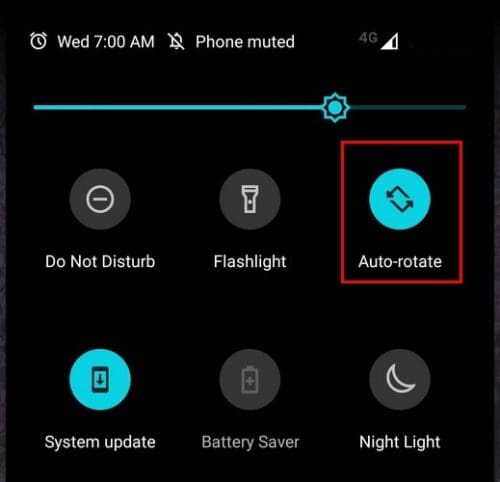 Android auto rotate