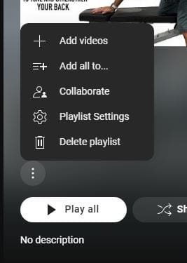 Additional settings YouTube