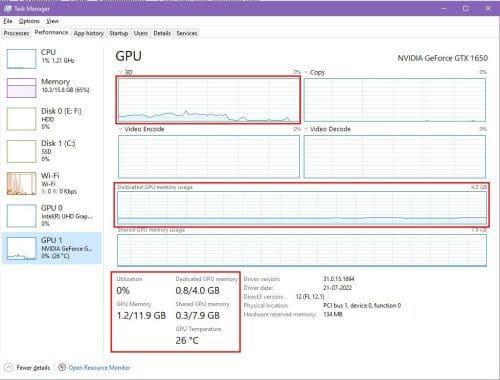 How to check GPU health on task manager