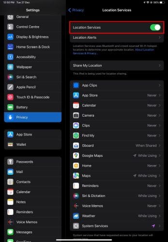 How to turn on Precise Location on iPhone