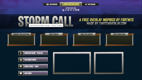 Storm Call – Free Fortnite Stream Overlay