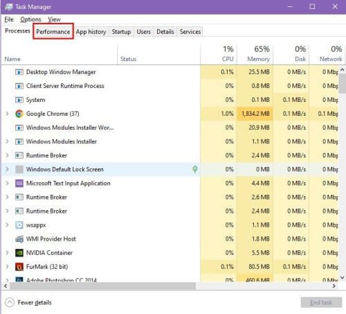 Task Manager on Windows 10 or 11