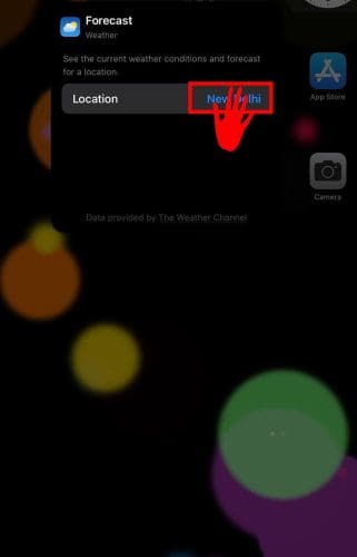 Changing the location on iPhone Weather Widget