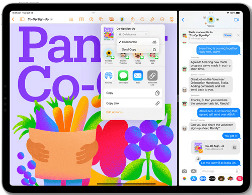 Collaborate on projects using Messages