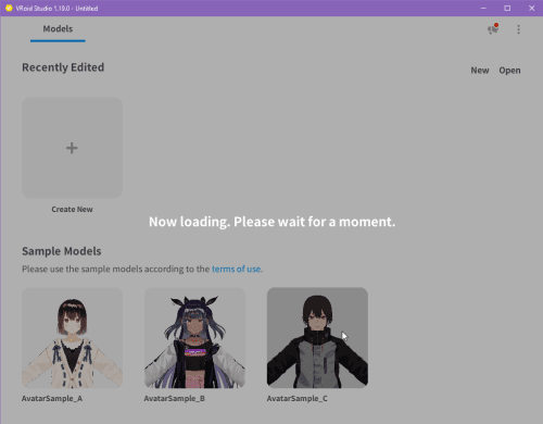 Creating VTuber avatar on VRoid the Model Screen