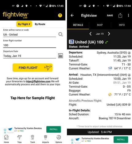 FlightView Plane Tracker