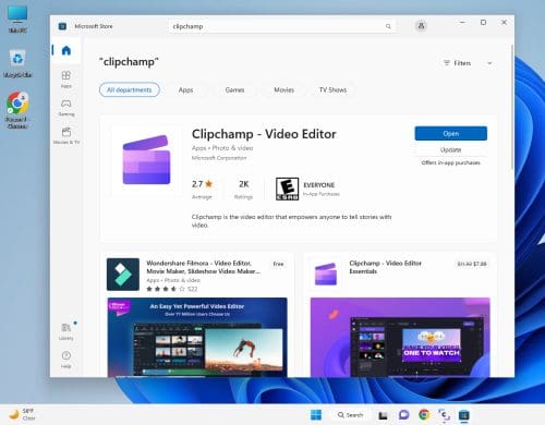 Get Clipchamp from Microsoft store