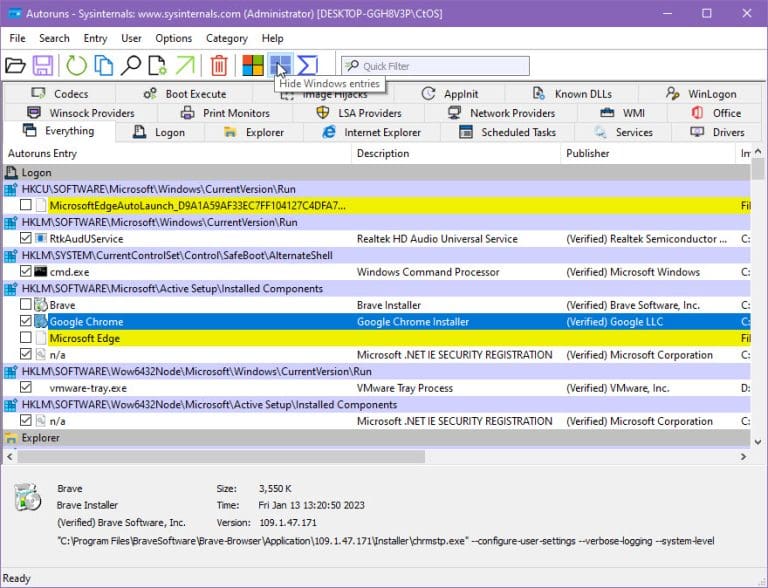What Is Autoruns for Windows and How to Use It - Technipages